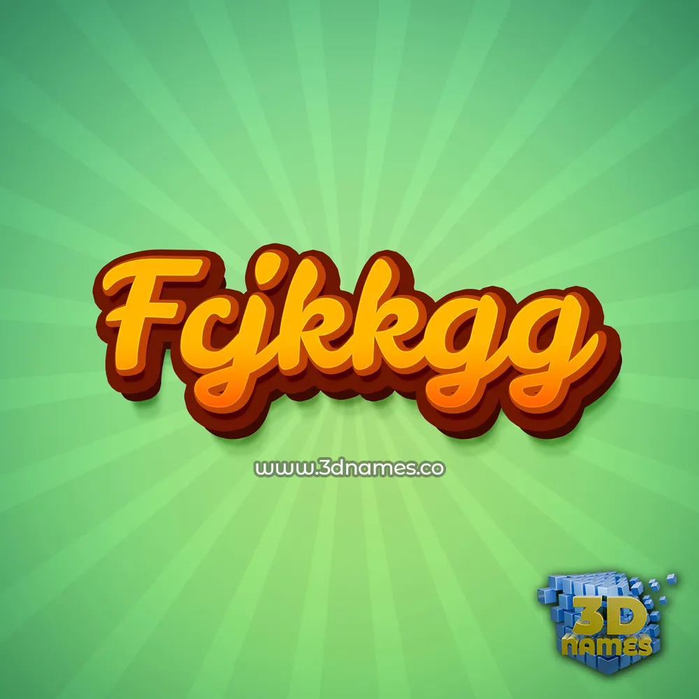 fcjkkgg in Green Rays style - 3D name wallpaper