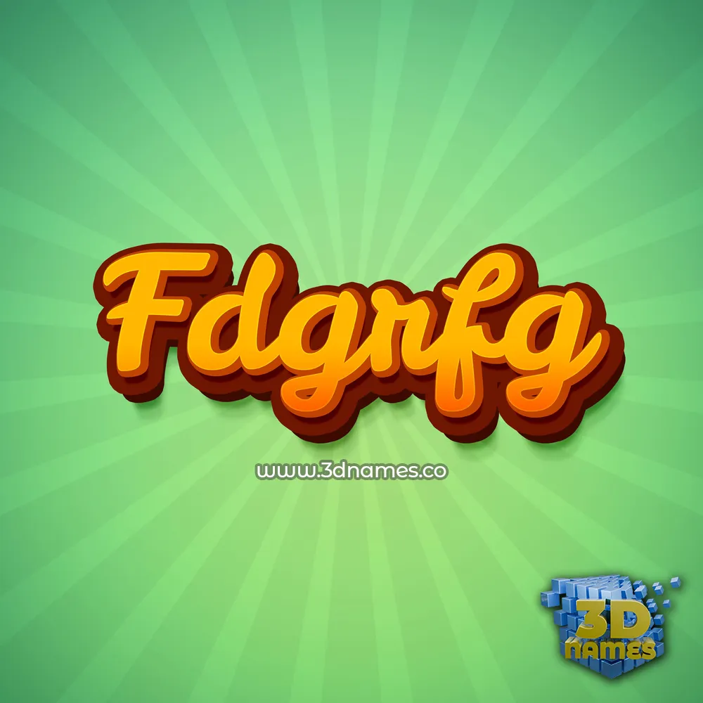 fdgrfg in Green Rays style - 3D name wallpaper