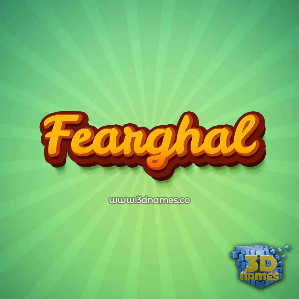 fearghal in Green Rays style - 3D name wallpaper