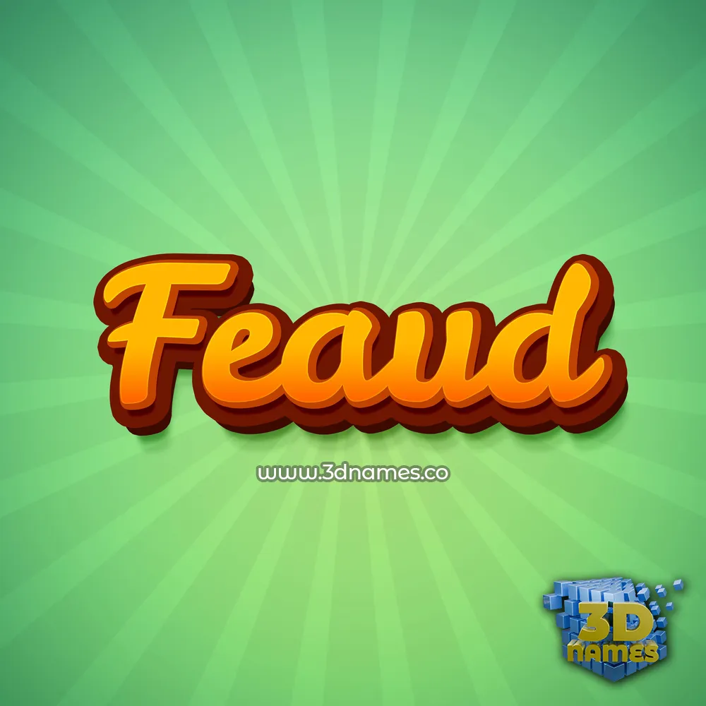 feaud in Green Rays style - 3D name wallpaper