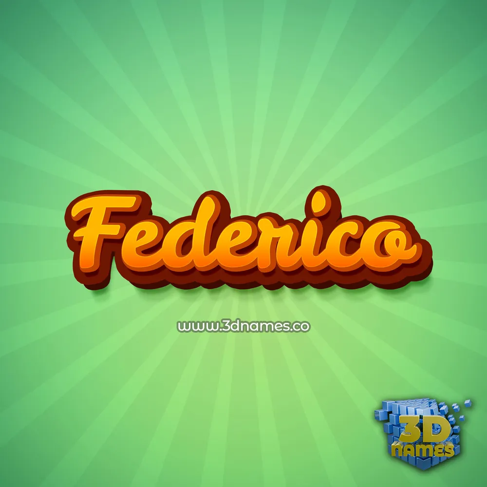 federico in Green Rays style - 3D name wallpaper