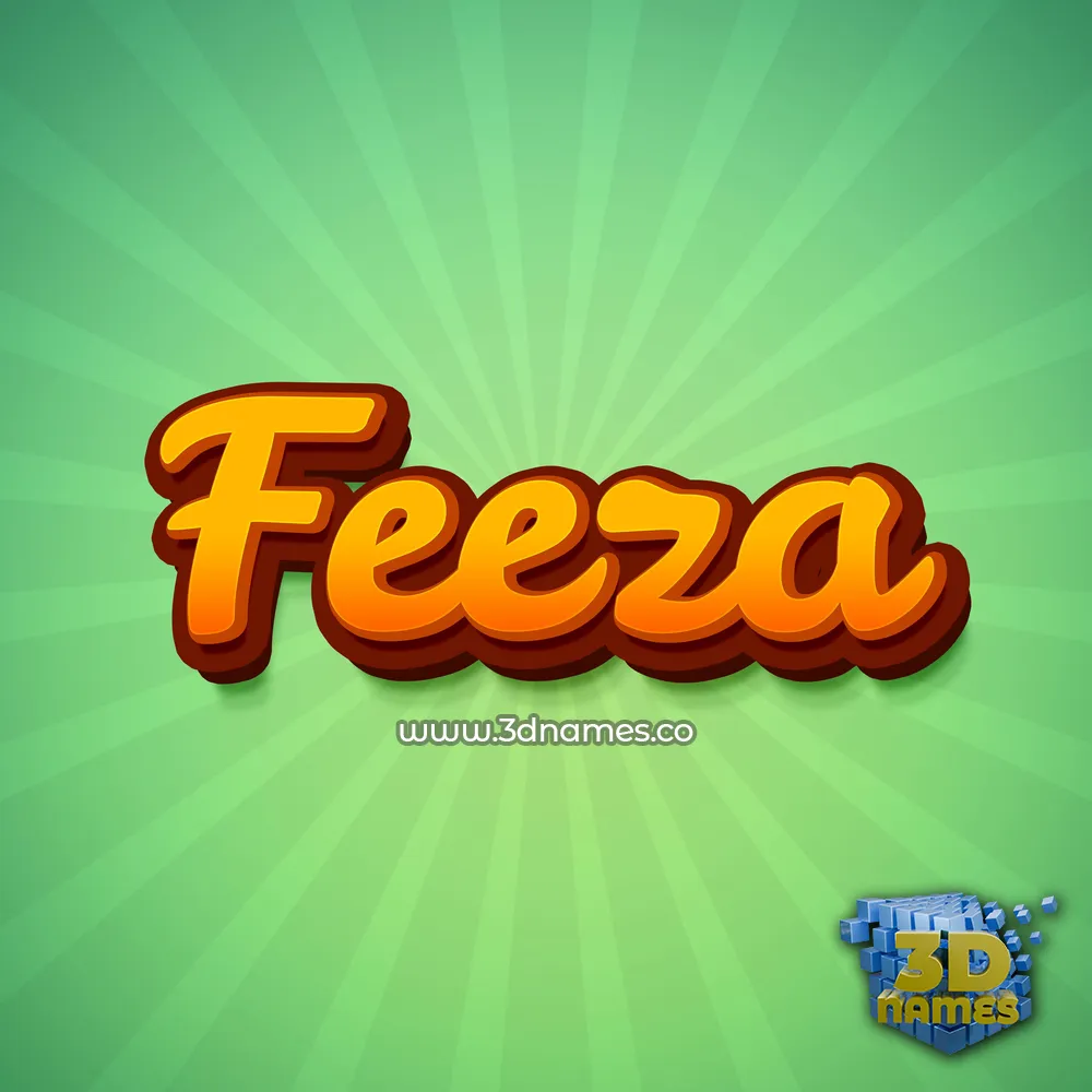 feeza in Green Rays style - 3D name wallpaper