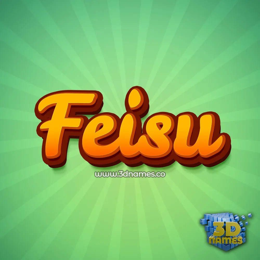 feisu in Green Rays style - 3D name wallpaper
