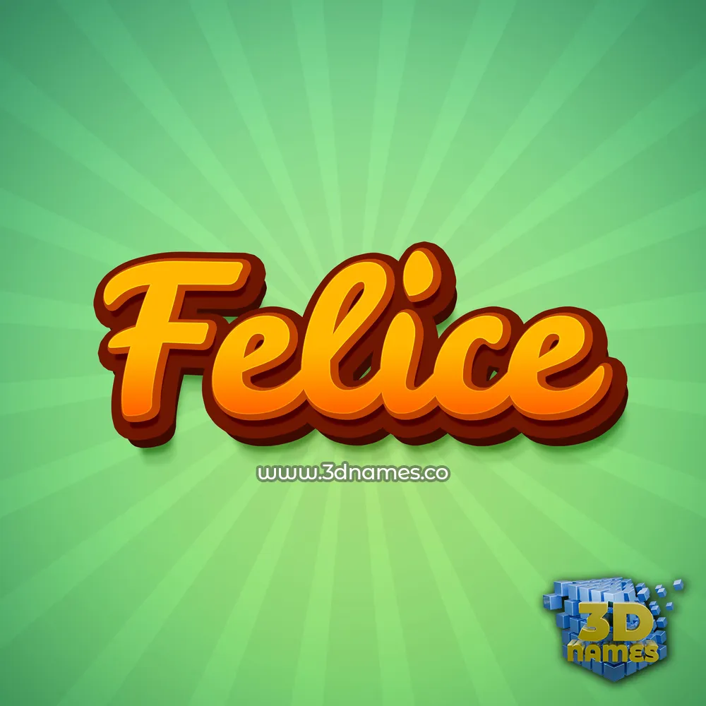 felice in Green Rays style - 3D name wallpaper