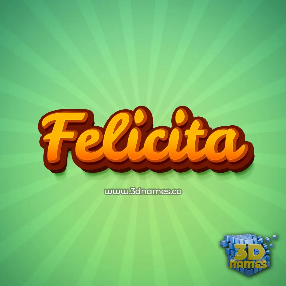 felicita in Green Rays style - 3D name wallpaper