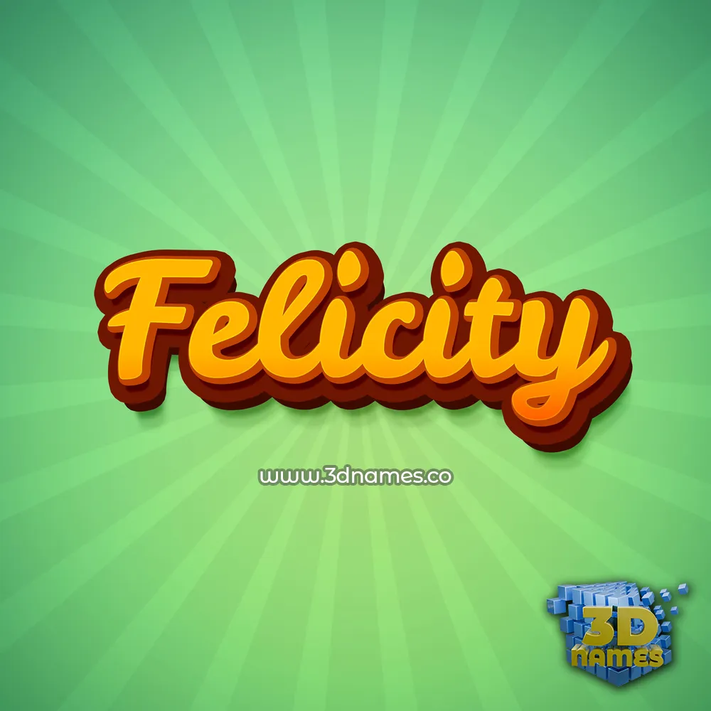 felicity in Green Rays style - 3D name wallpaper