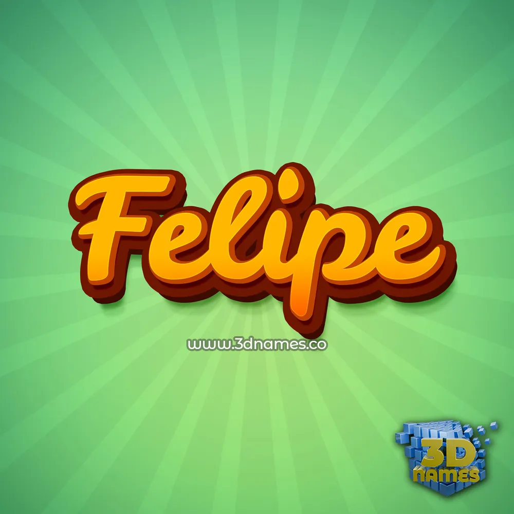 felipe in Green Rays style - 3D name wallpaper