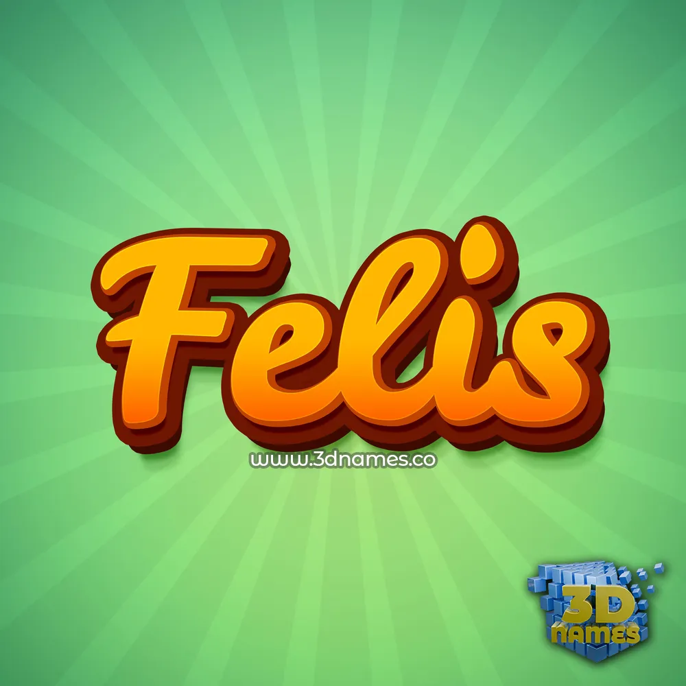 felis in Green Rays style - 3D name wallpaper