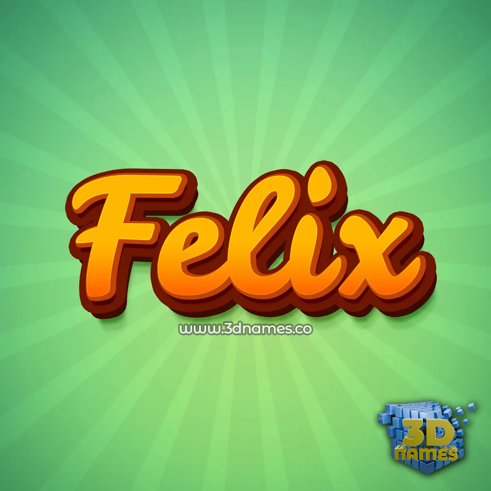 felix in Green Rays style - 3D name wallpaper