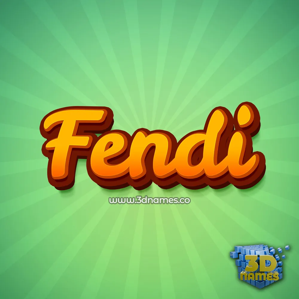 fendi in Green Rays style - 3D name wallpaper
