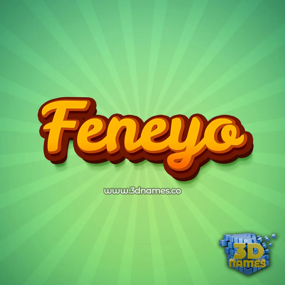 feneyo in Green Rays style - 3D name wallpaper