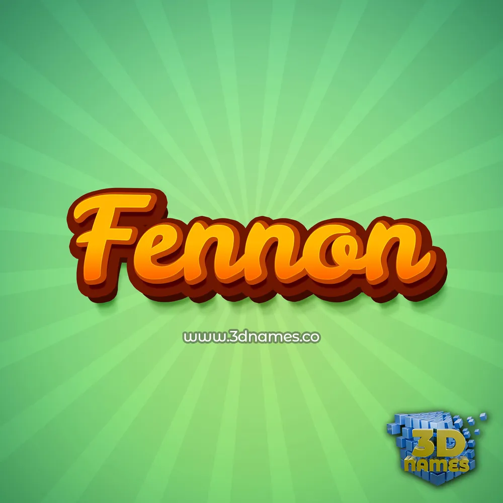 fennon in Green Rays style - 3D name wallpaper
