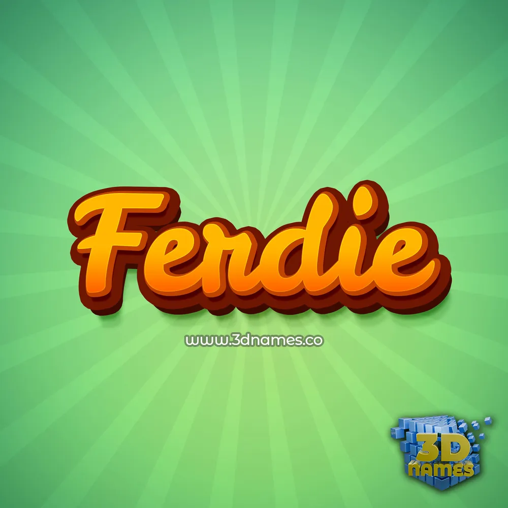ferdie in Green Rays style - 3D name wallpaper