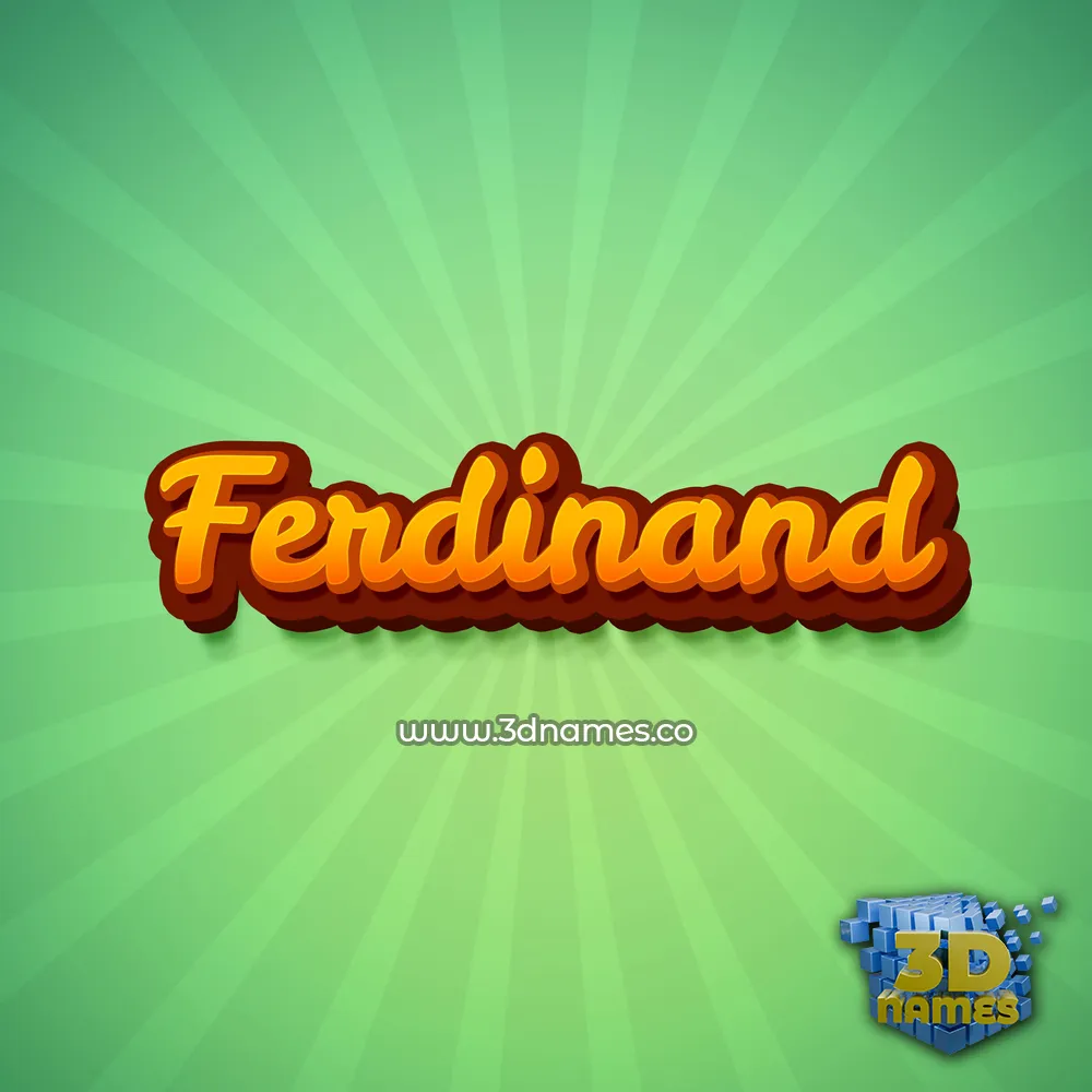 ferdinand in Green Rays style - 3D name wallpaper