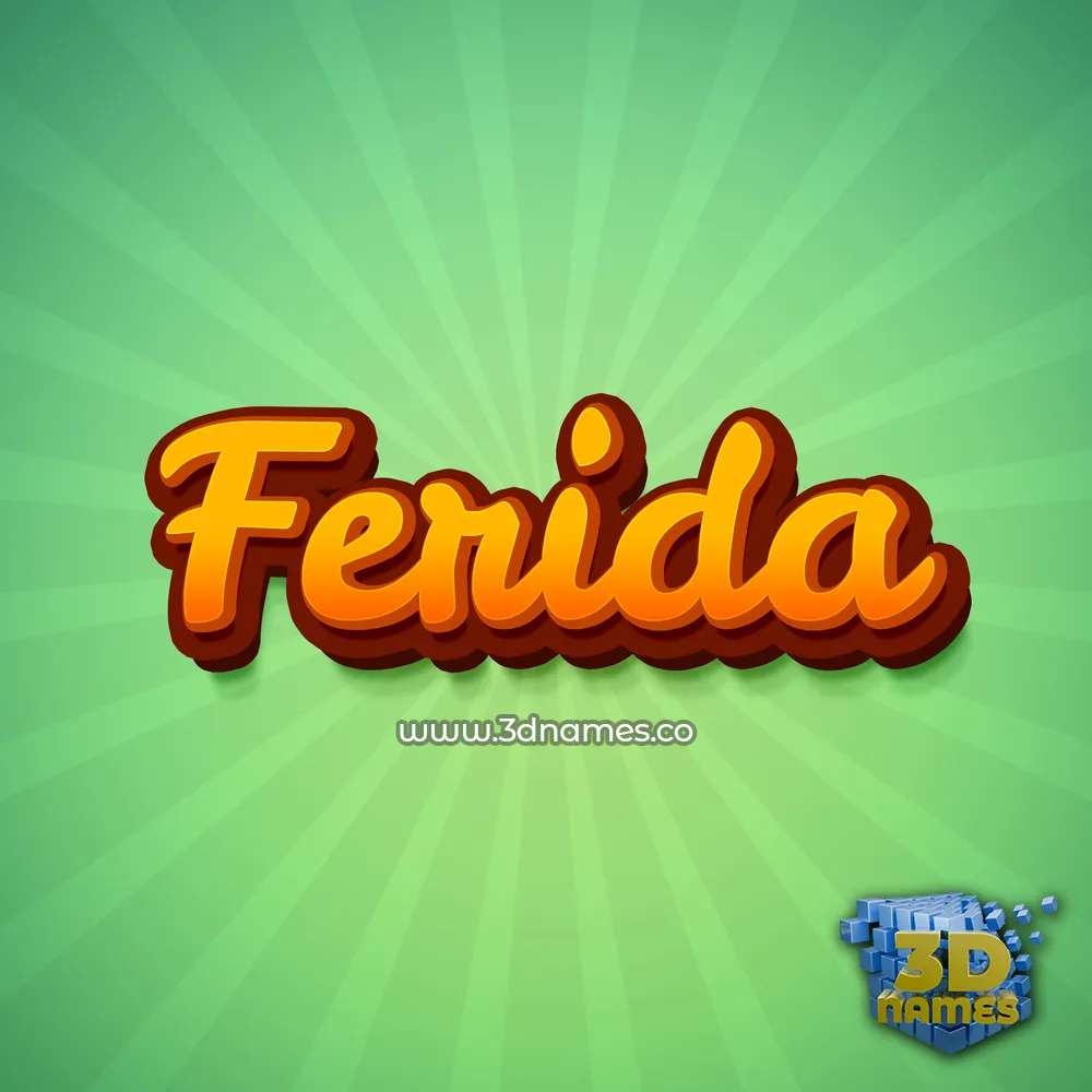 ferida in Green Rays style - 3D name wallpaper