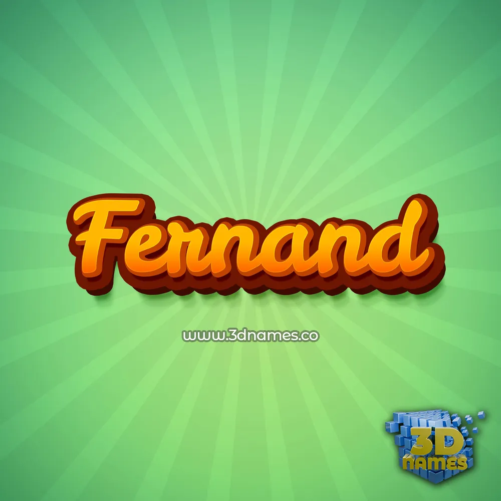 fernand in Green Rays style - 3D name wallpaper