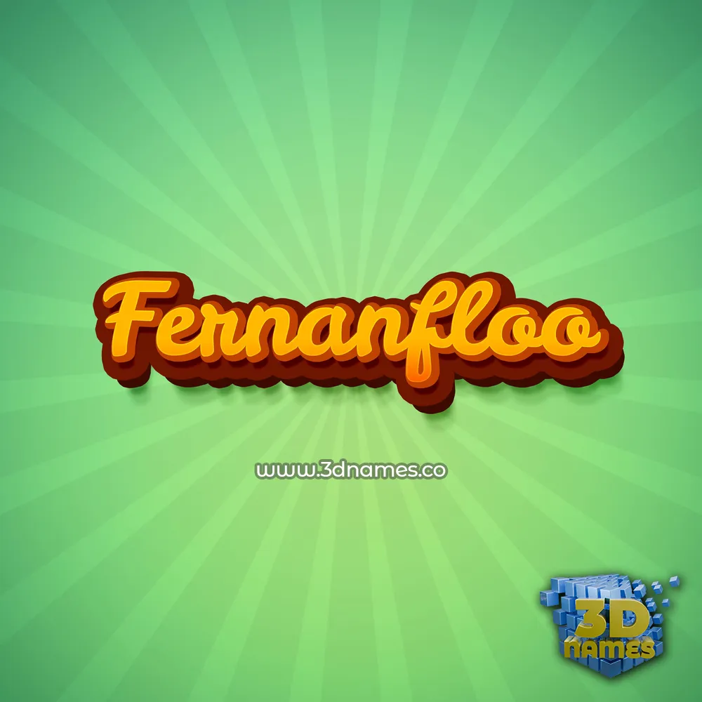 fernanfloo in Green Rays style - 3D name wallpaper