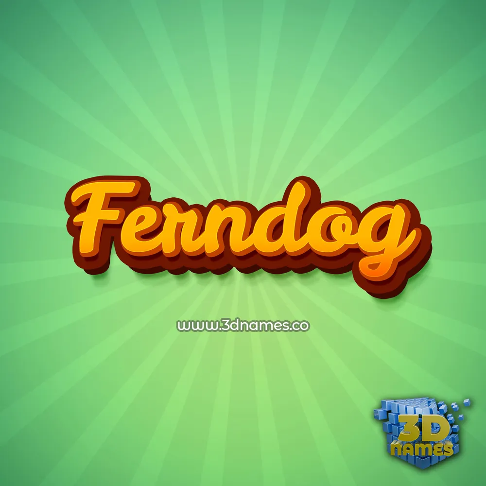 ferndog in Green Rays style - 3D name wallpaper