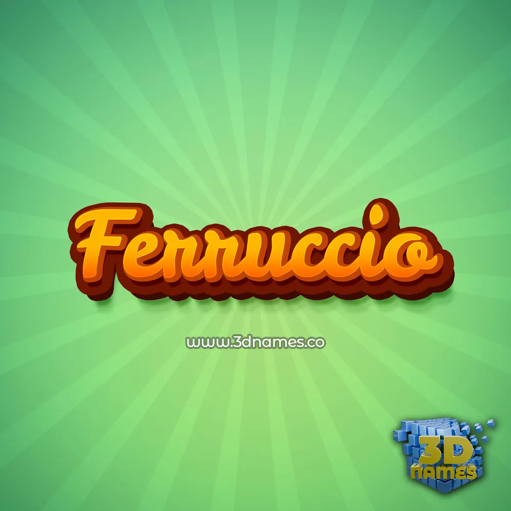 ferruccio in Green Rays style - 3D name wallpaper