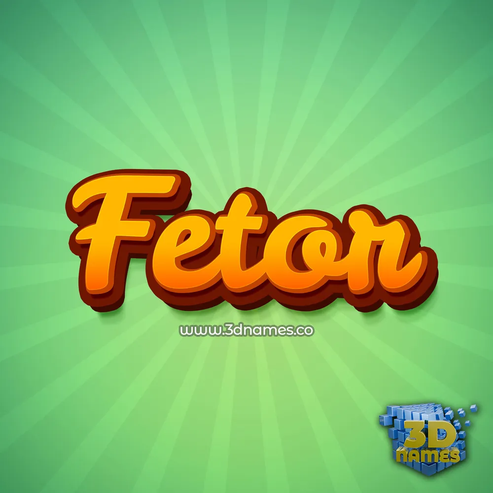 fetor in Green Rays style - 3D name wallpaper