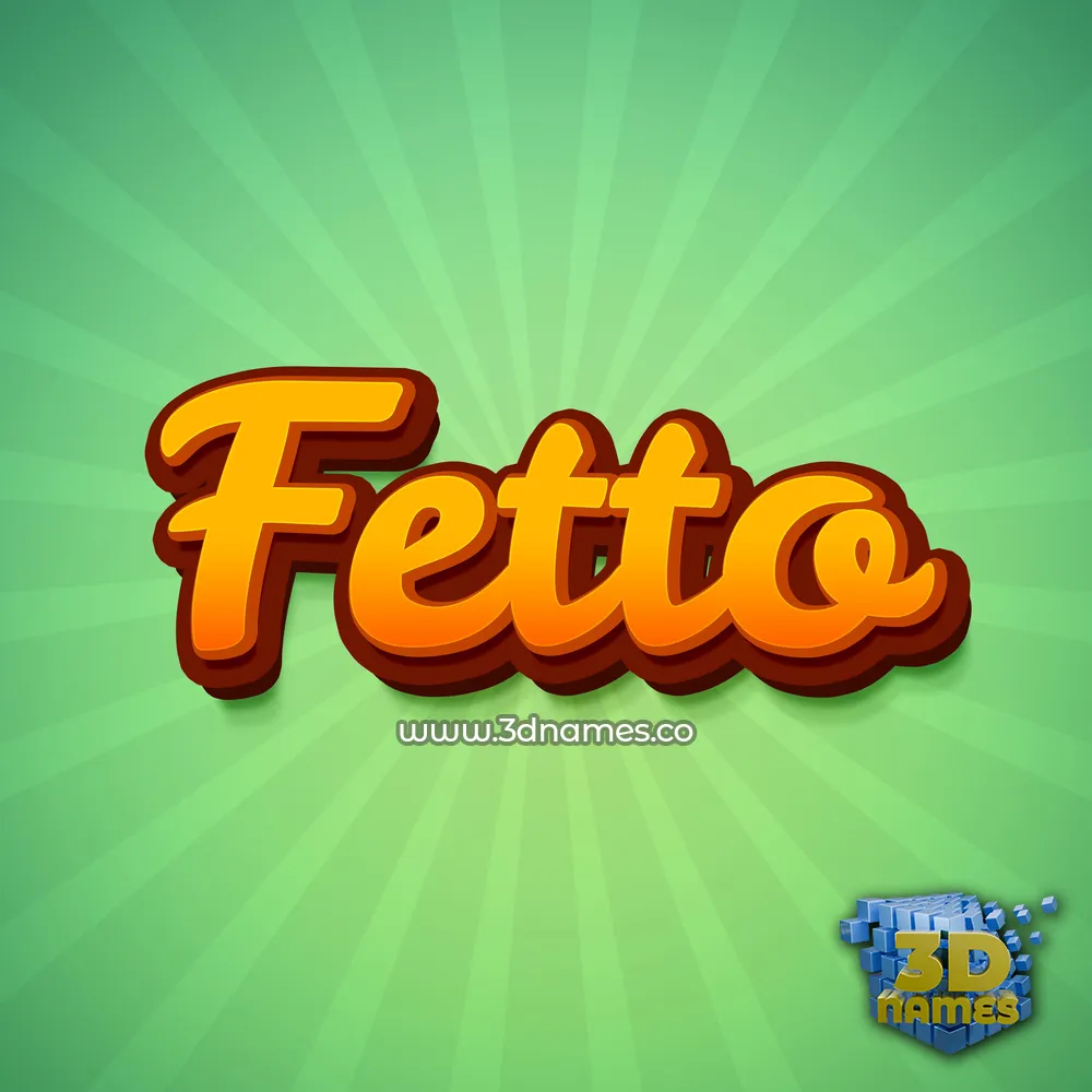 fetto in Green Rays style - 3D name wallpaper