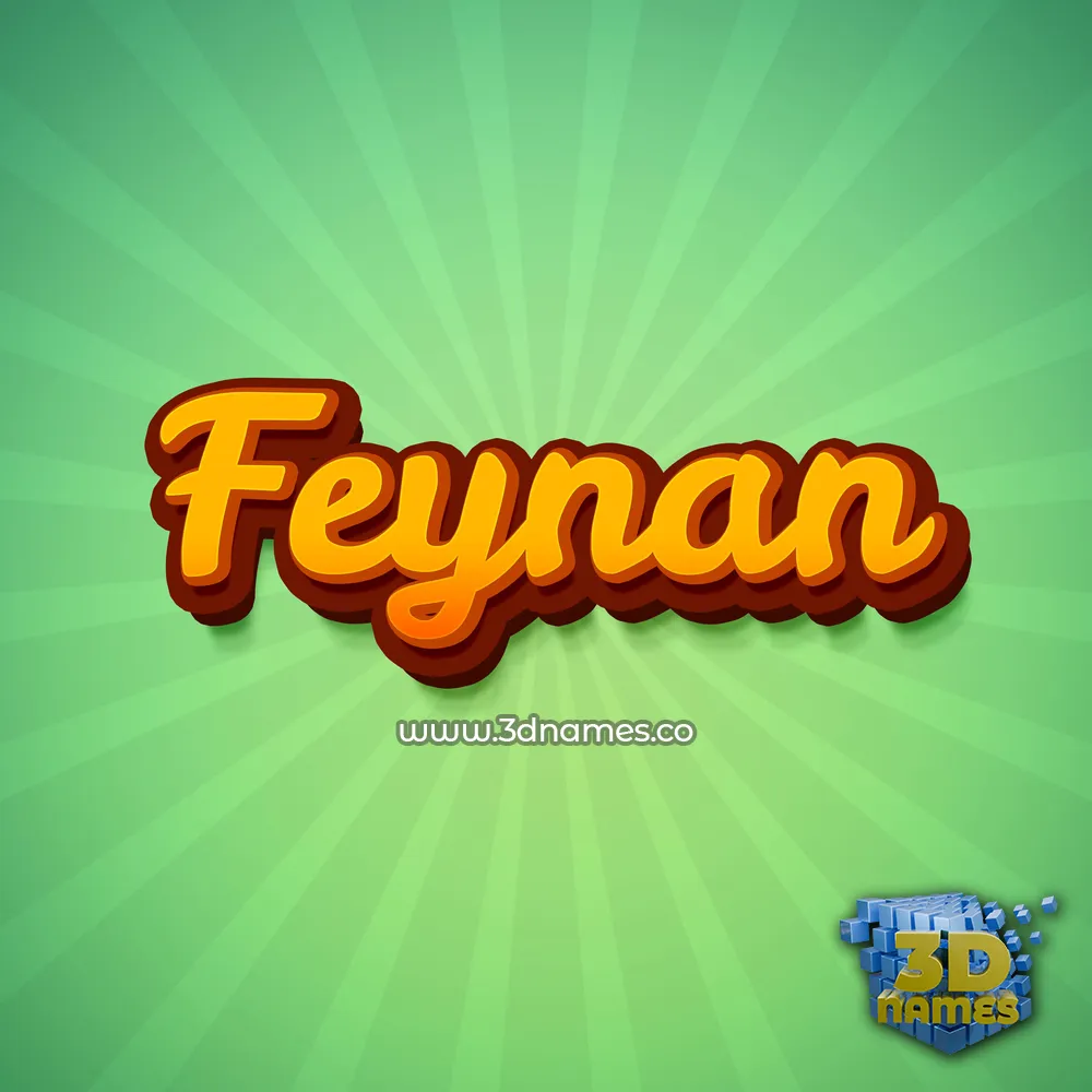 feynan in Green Rays style - 3D name wallpaper