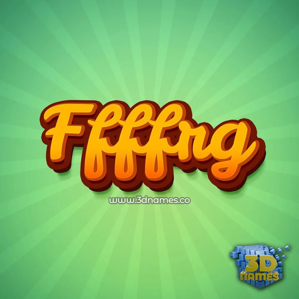ffffrg in Green Rays style - 3D name wallpaper