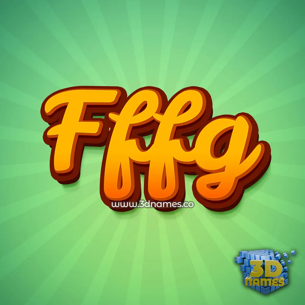 fffg in Green Rays style - 3D name wallpaper