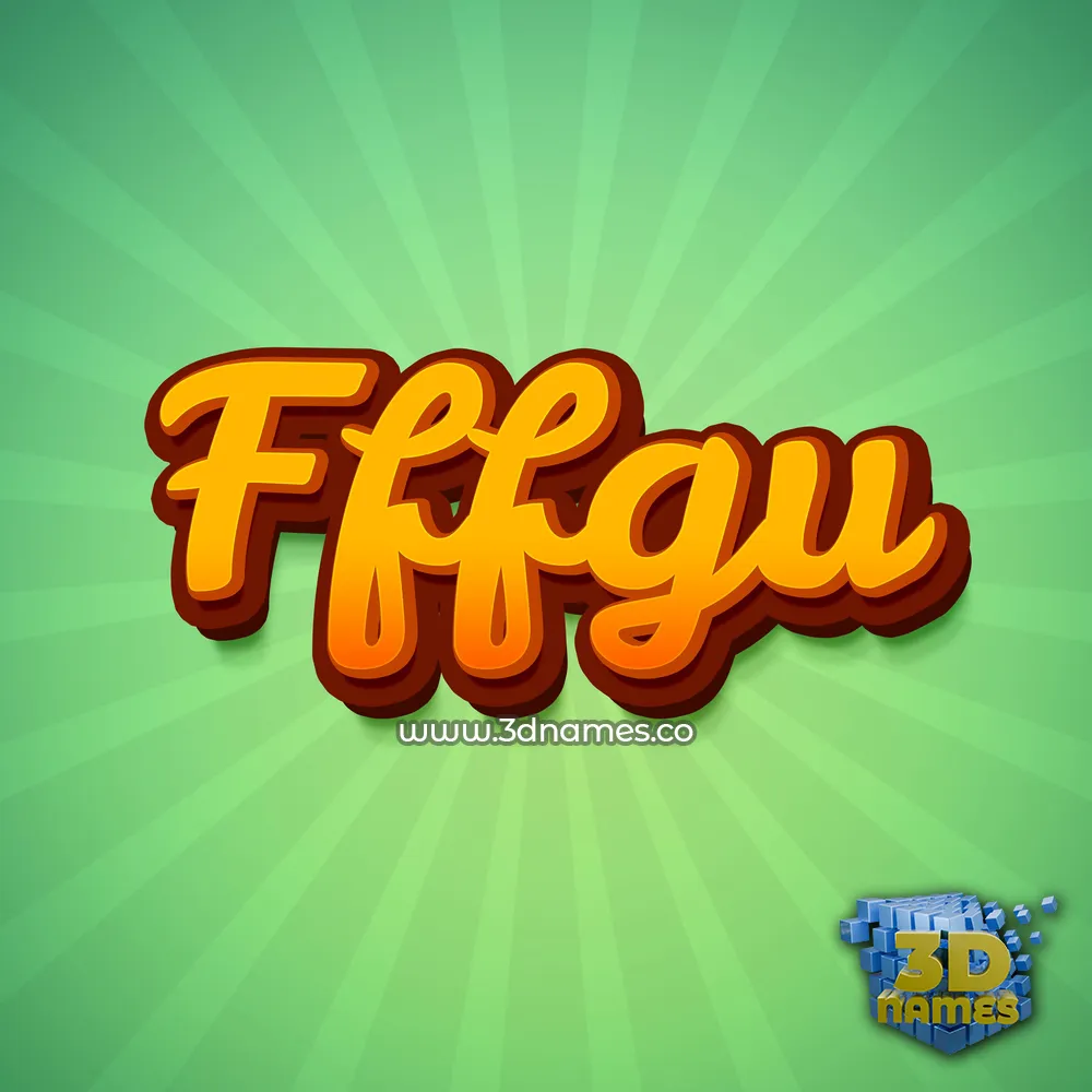 fffgu in Green Rays style - 3D name wallpaper