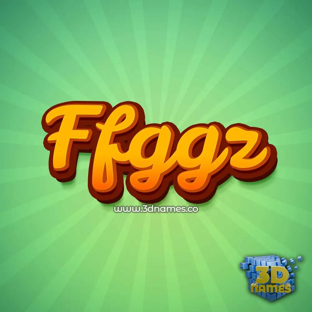 ffggz in Green Rays style - 3D name wallpaper
