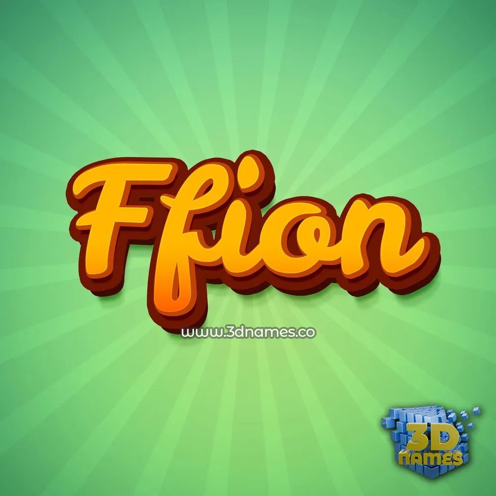 ffion in Green Rays style - 3D name wallpaper