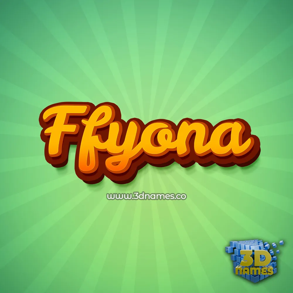 ffyona in Green Rays style - 3D name wallpaper
