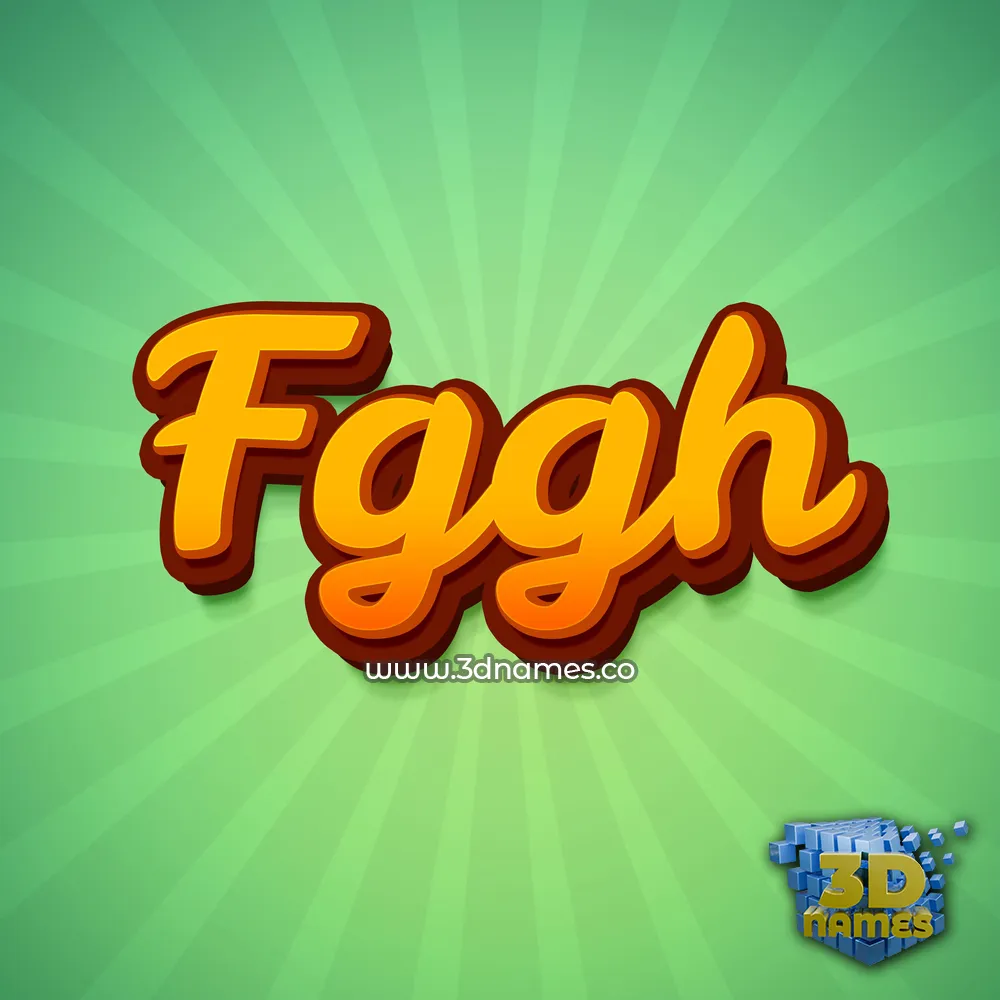 fggh in Green Rays style - 3D name wallpaper