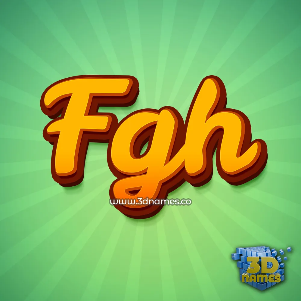 fgh in Green Rays style - 3D name wallpaper