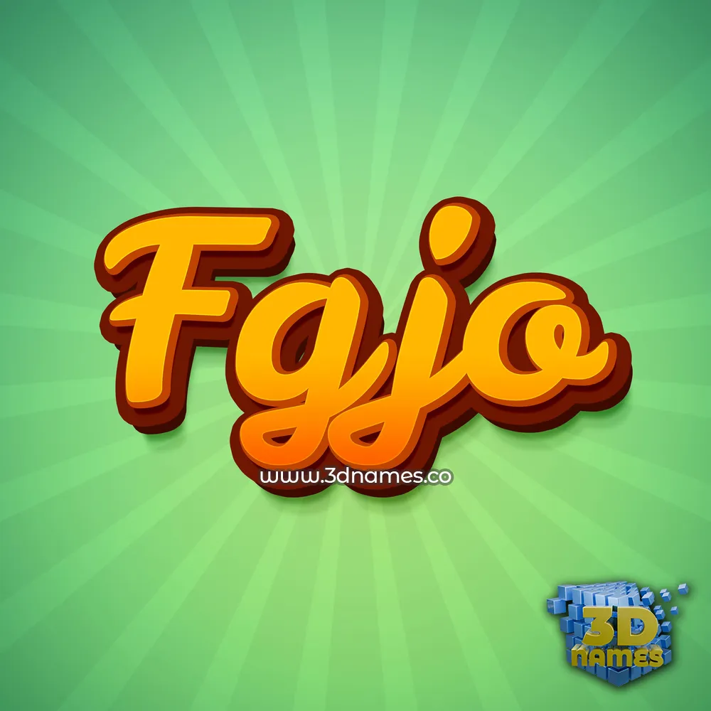 fgjo in Green Rays style - 3D name wallpaper