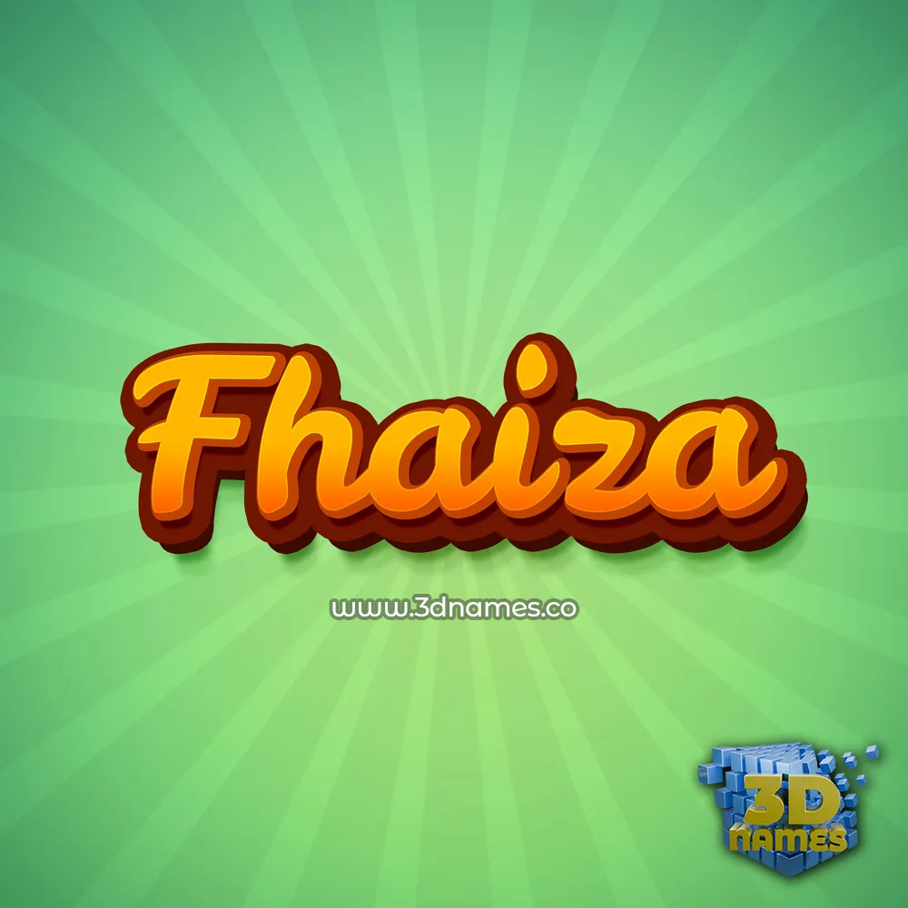 fhaiza in Green Rays style - 3D name wallpaper