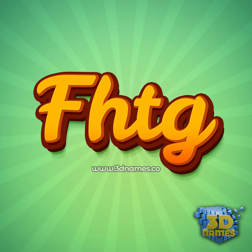 fhtg in Green Rays style - 3D name wallpaper