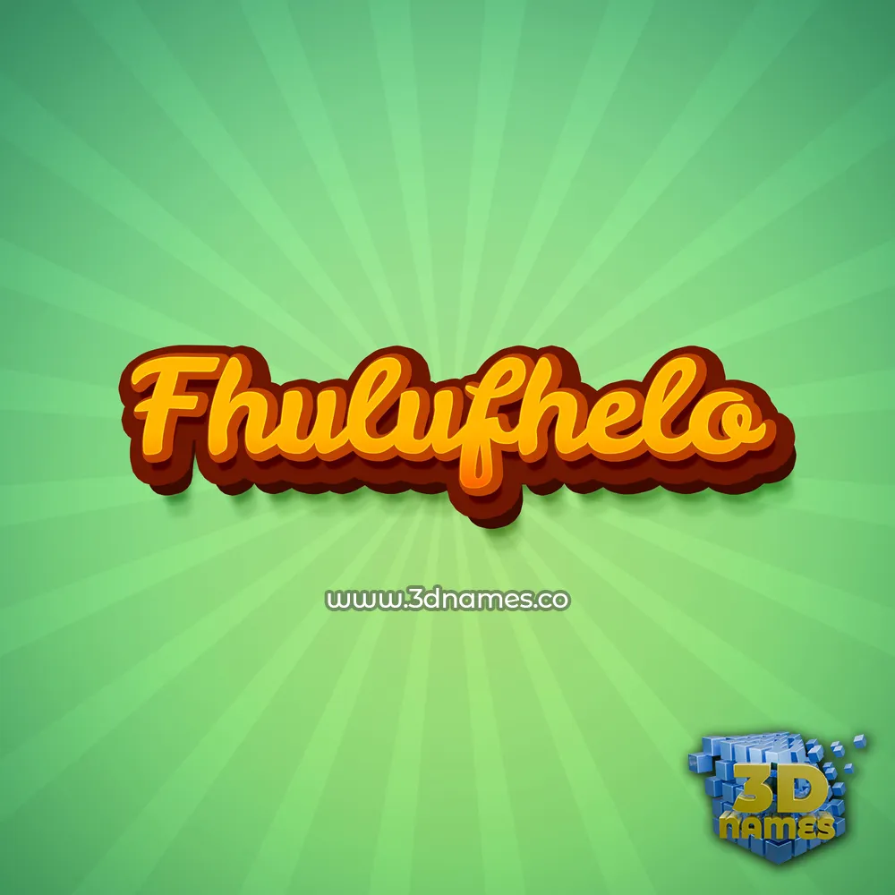 fhulufhelo in Green Rays style - 3D name wallpaper