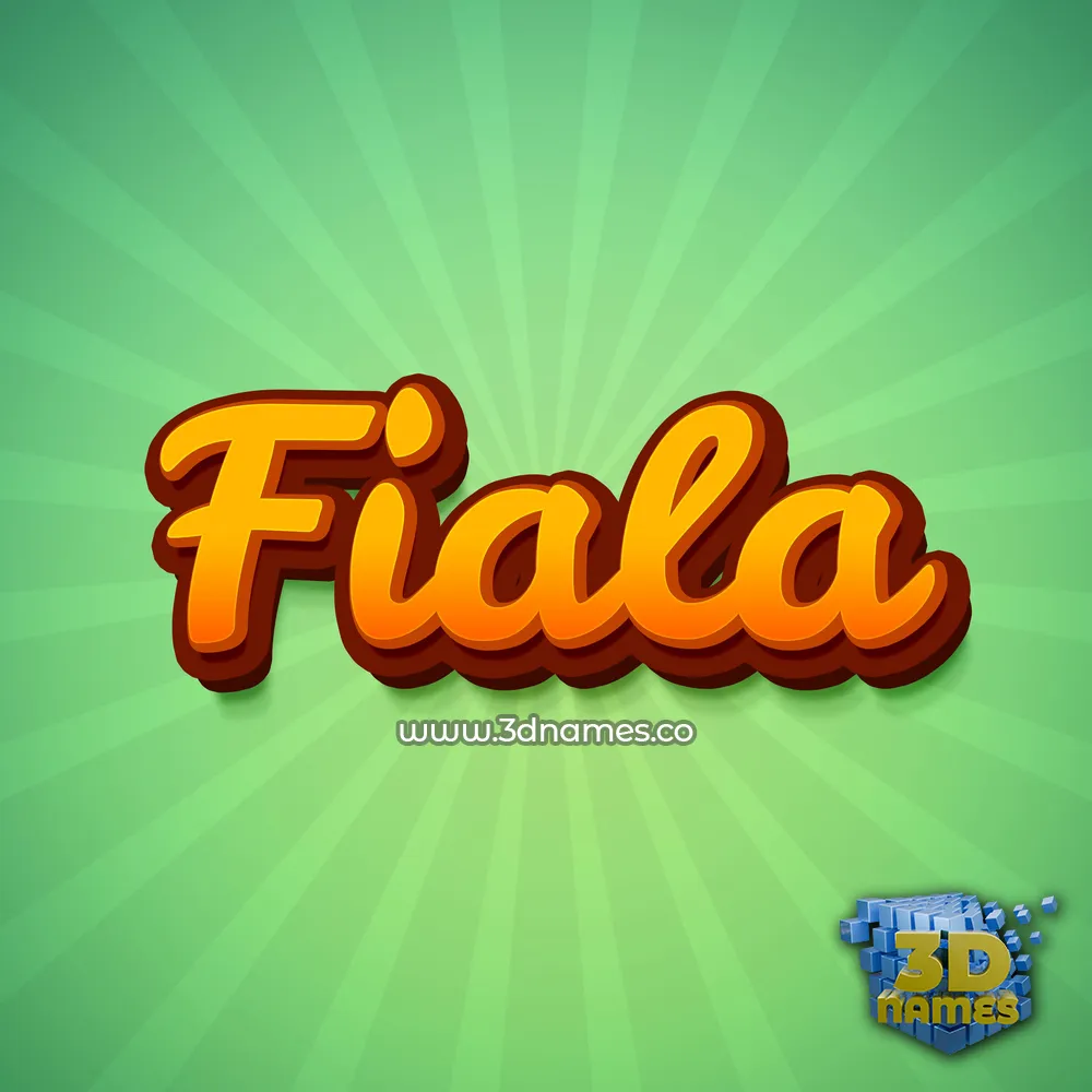 fiala in Green Rays style - 3D name wallpaper