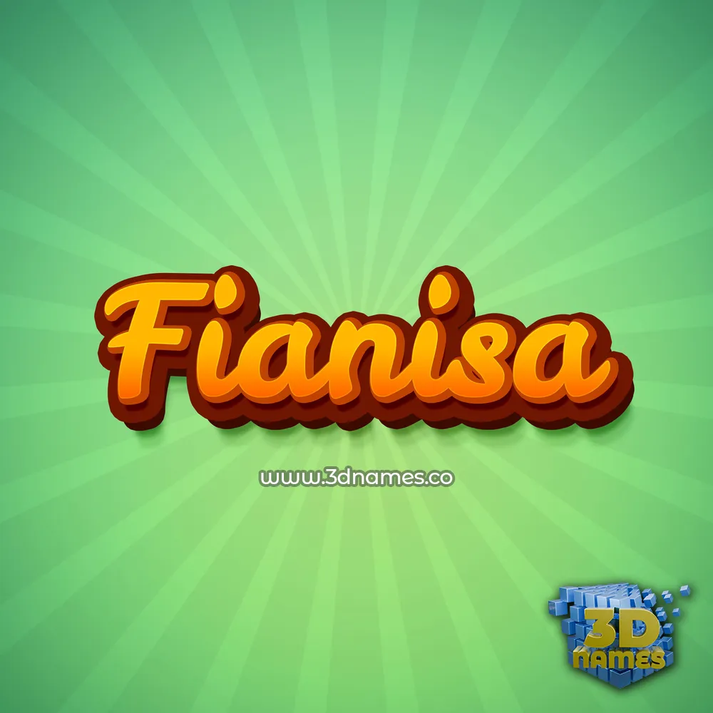 fianisa in Green Rays style - 3D name wallpaper