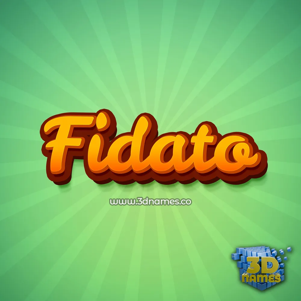 fidato in Green Rays style - 3D name wallpaper