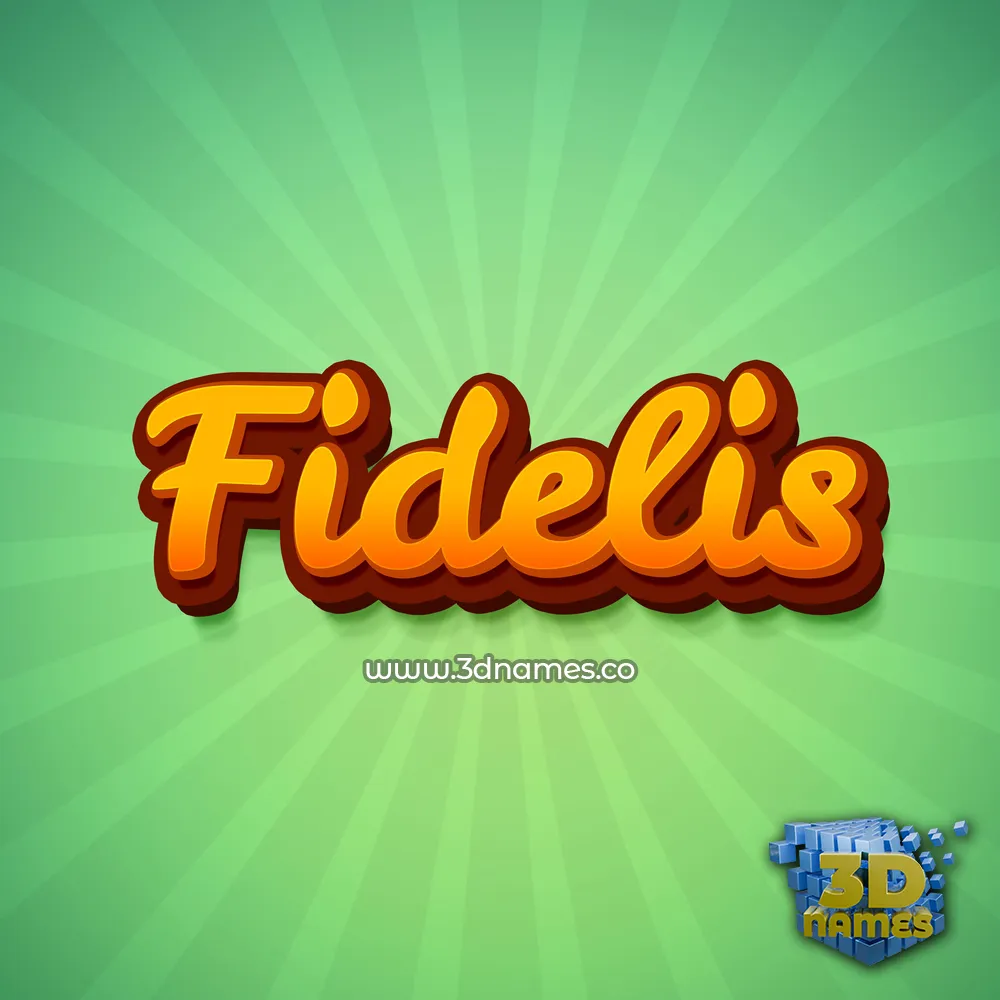 fidelis in Green Rays style - 3D name wallpaper