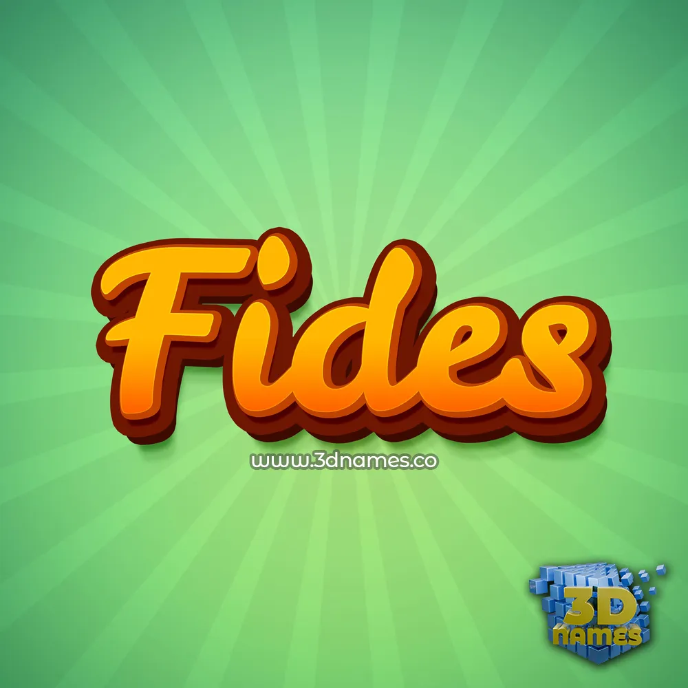 fides in Green Rays style - 3D name wallpaper