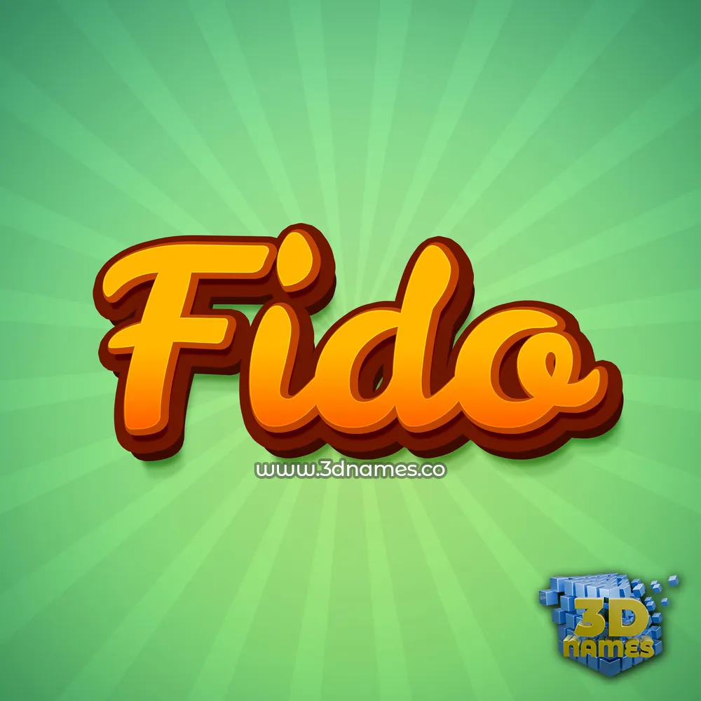 fido in Green Rays style - 3D name wallpaper