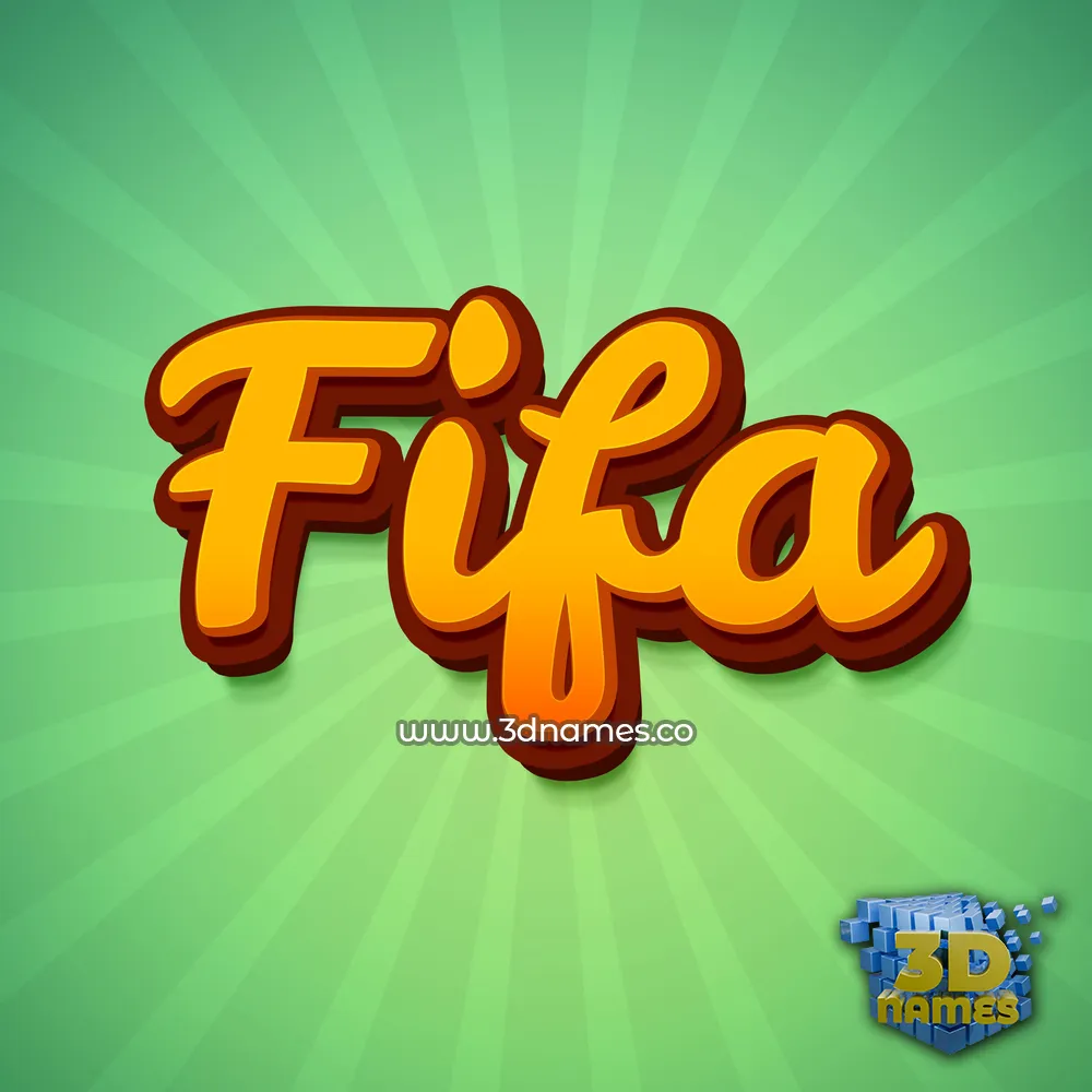 fifa in Green Rays style - 3D name wallpaper