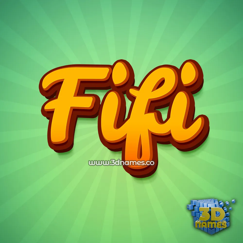 fifi in Green Rays style - 3D name wallpaper