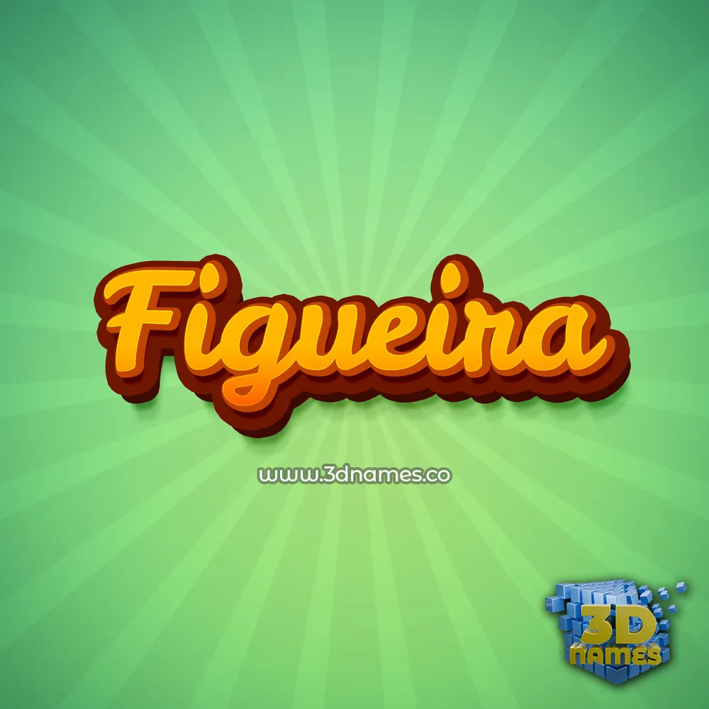 figueira in Green Rays style - 3D name wallpaper