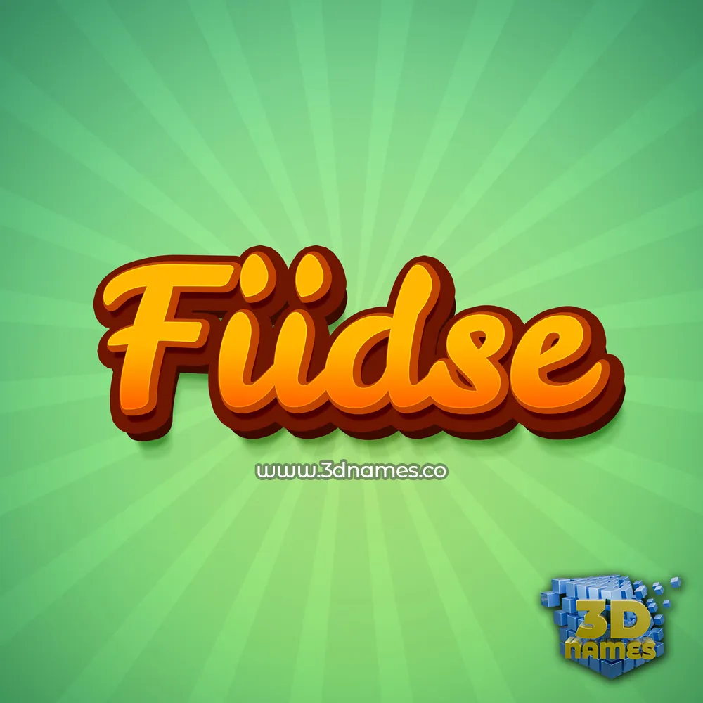 fiidse in Green Rays style - 3D name wallpaper