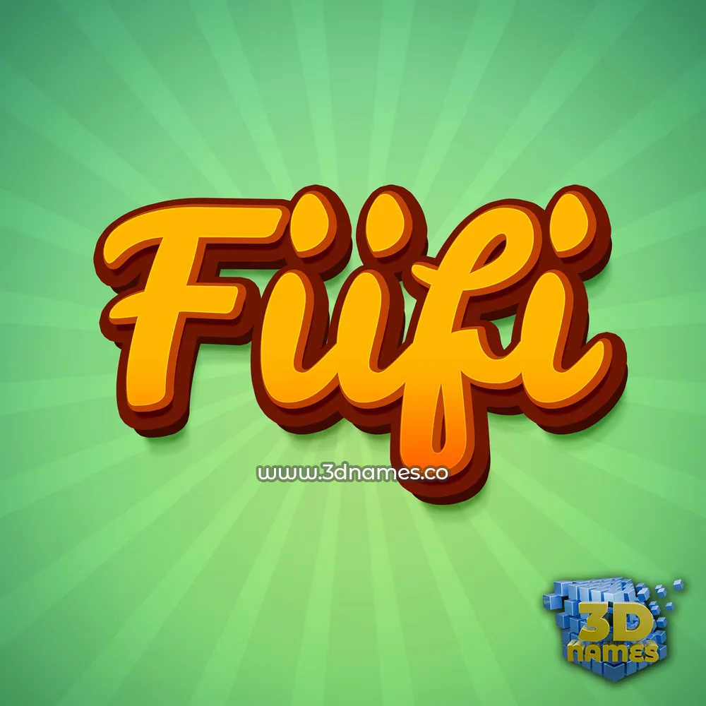 fiifi in Green Rays style - 3D name wallpaper