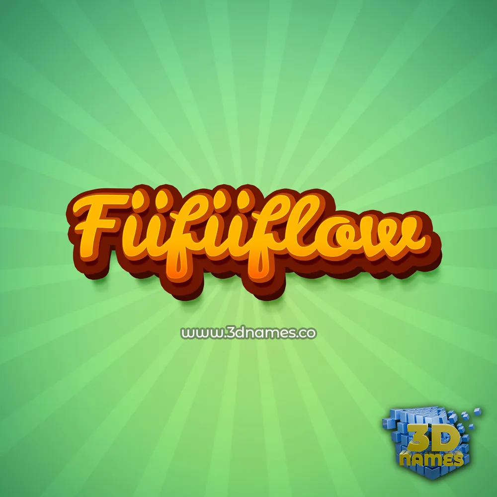 fiifiiflow in Green Rays style - 3D name wallpaper